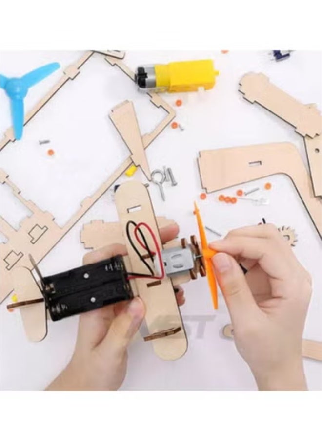 FUN LEARNING STORE DIY Plane Glider: STEM Education Wooden 3D Puzzle Toy for Children - Image 2
