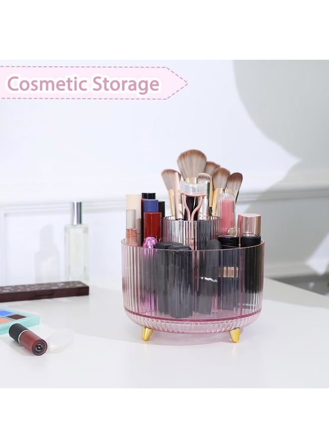 Skydue Rotating Pencil Pen Holder, Pen Organizer with 5 Slots - Aesthetic Desk Organizer and Accessories for School, Home, Office Supplies - Image 5