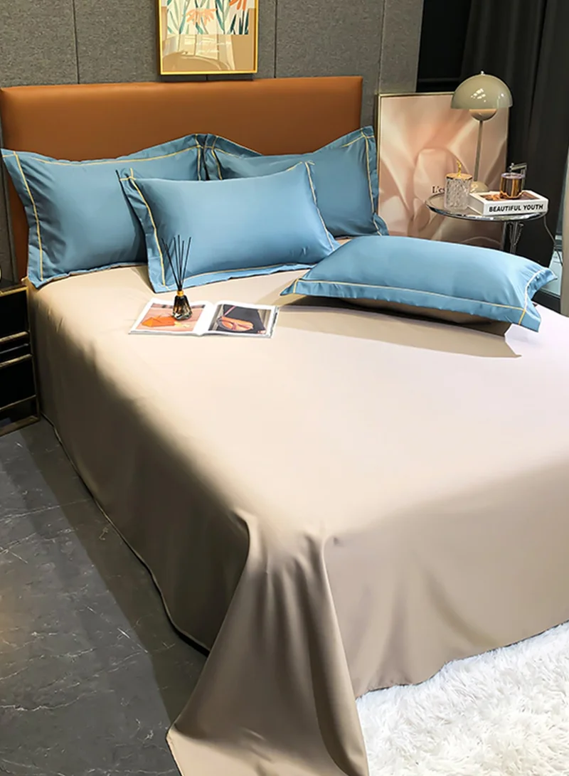 Sharpdo 4-Piece Silk Bedding Set, King Size Comforter Set, Warm in Winter and Cool in Summer Skin-Friendly Breathable Duvet Cover Set King Size