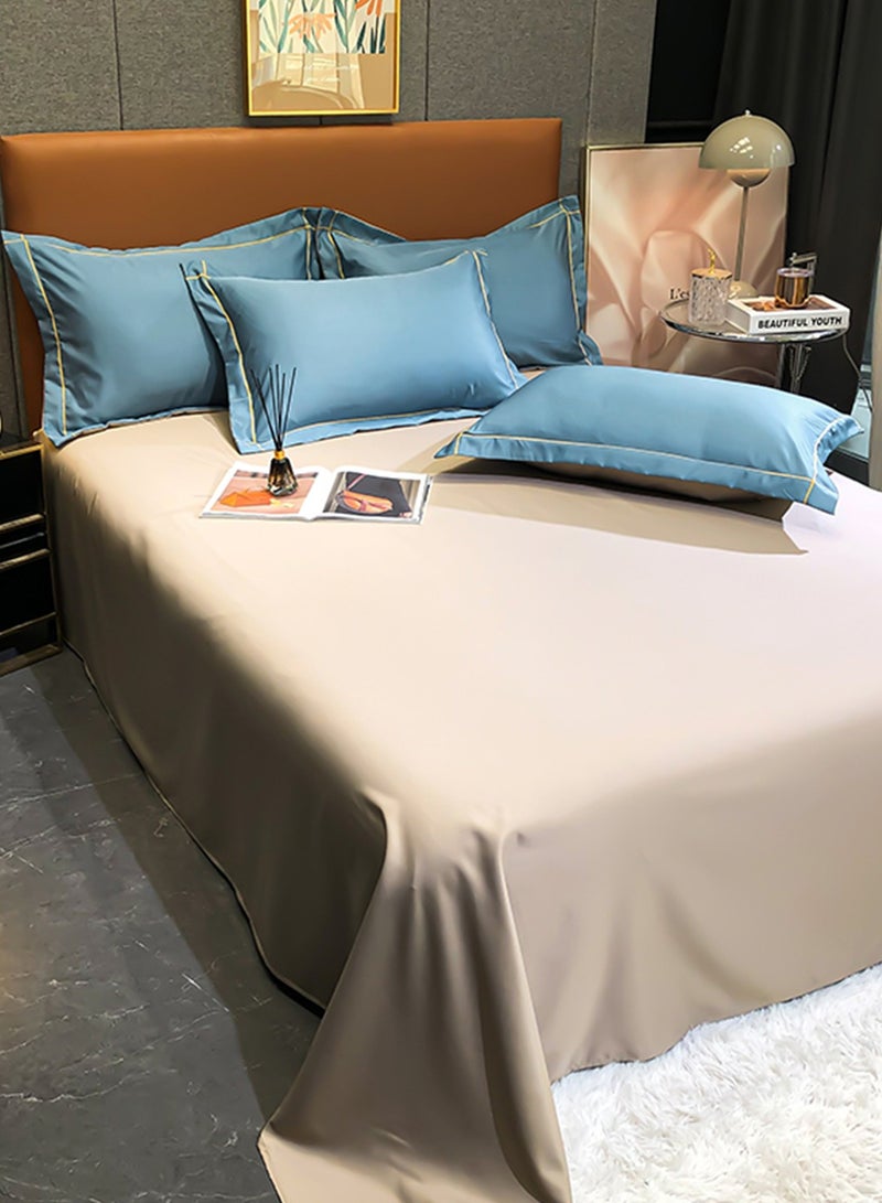 Sharpdo 4-Piece Silk Bedding Set, King Size Comforter Set, Warm in Winter and Cool in Summer Skin-Friendly Breathable Duvet Cover Set King Size - Image 4