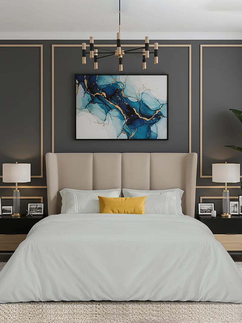 مالبيري ليفينج 100% Cotton Queen Duvet Cover - 250 TC  Width 240 x Length 220cms - Silver Grey