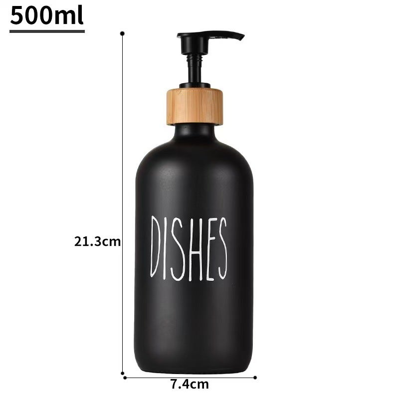 Glass Boston Hand Sanitizer Pump Bottle Black And White Dispensing Bottle Glass Bottle Soap Dispenser Shampoo Bottle - Image 1