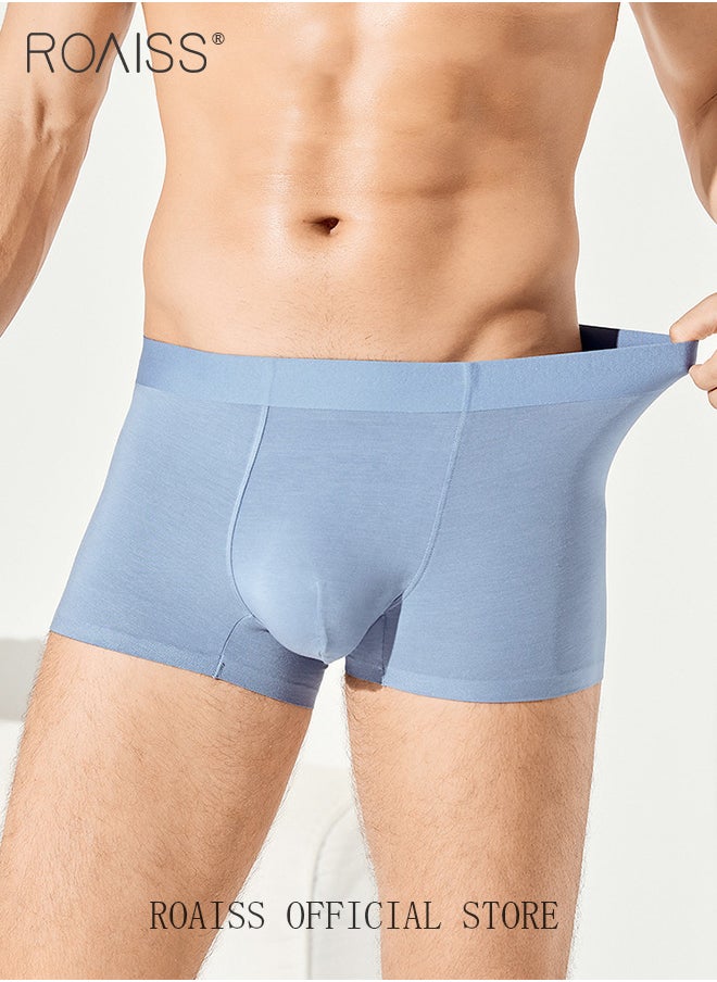 roaiss - Men Boxers 3 Pack Set Trend Men Teenage Boys Underwear Short Briefs High Elastic Classic Underwear - Image 1