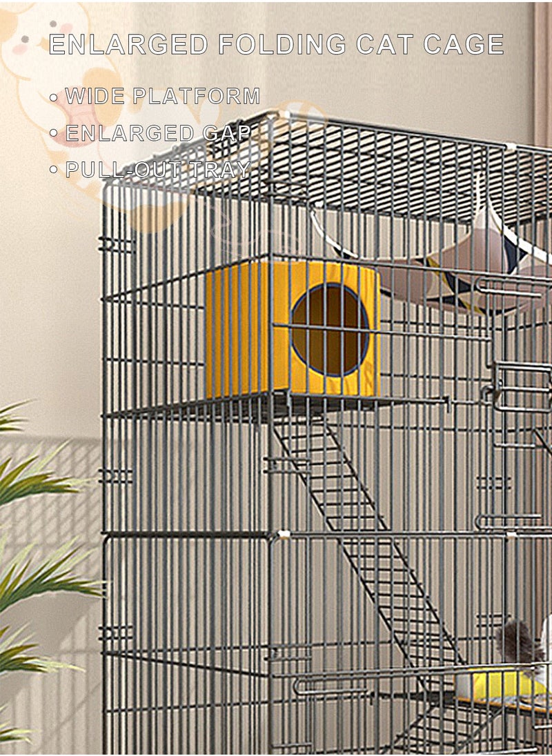 Kidle Cat Cage Extra Large Free Space Cat Cage Villa Triple Household Cat House Cat House Cat Cabinet Cat Nest Cat Climbing Shelf  - Image 3