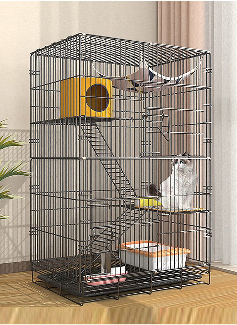 Kidle Cat Cage Extra Large Free Space Cat Cage Villa Triple Household Cat House Cat House Cat Cabinet Cat Nest Cat Climbing Shelf  - Image 1
