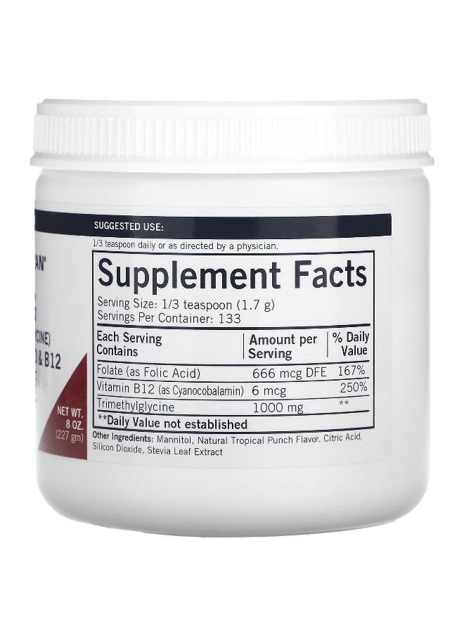 Kirkman Labs Kirkman Labs, TMG (Trimethylglycine) with Folic Acid & B12 Powder, 8 oz (227 g)  - Image 2
