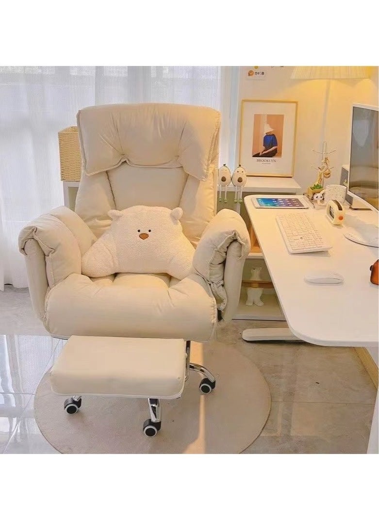 Generic - Lazy Home Comfortable Sofa Chair Study Office Chair Back Can Lie Live Video Gaming Swivel Chair - Image 1