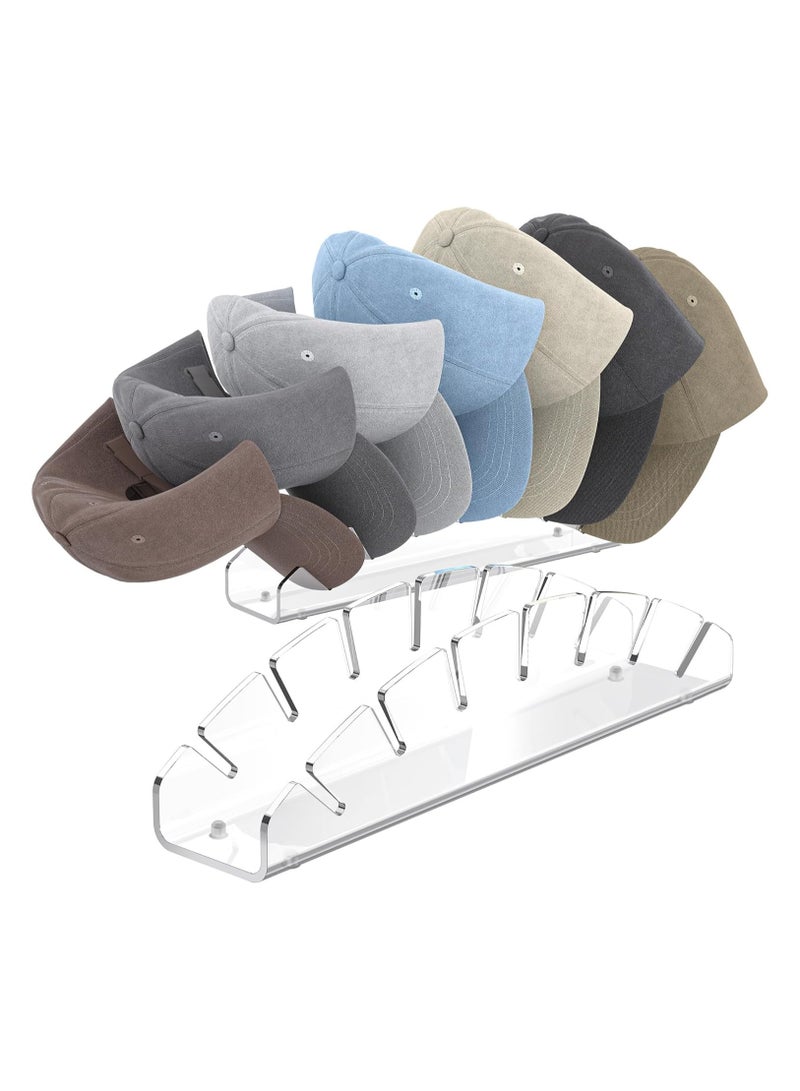 TPGP Hat Stand for Baseball Caps,Acrylic Hat Organizer for Baseball Caps Display Stand,No Install Hat Storage for Closet,Shelf,Tabletop,Office(Clear)  - Image 1