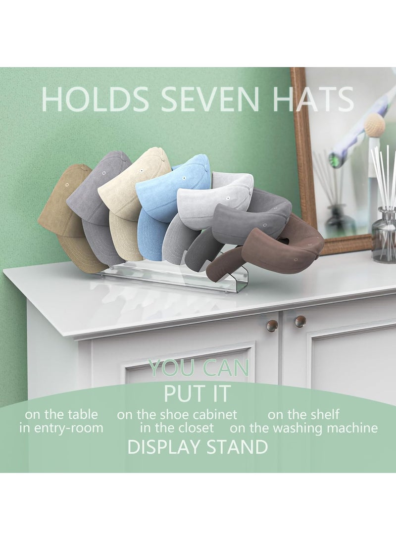 TPGP Hat Stand for Baseball Caps,Acrylic Hat Organizer for Baseball Caps Display Stand,No Install Hat Storage for Closet,Shelf,Tabletop,Office(Clear)  - Image 3