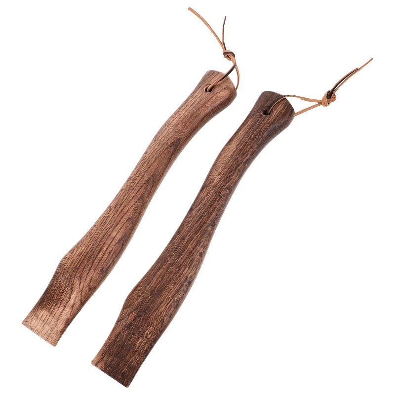 Wooden Hatchet Handle Replacement 33cm Ergonomic Curved Design with Hanging Cord - Image 2
