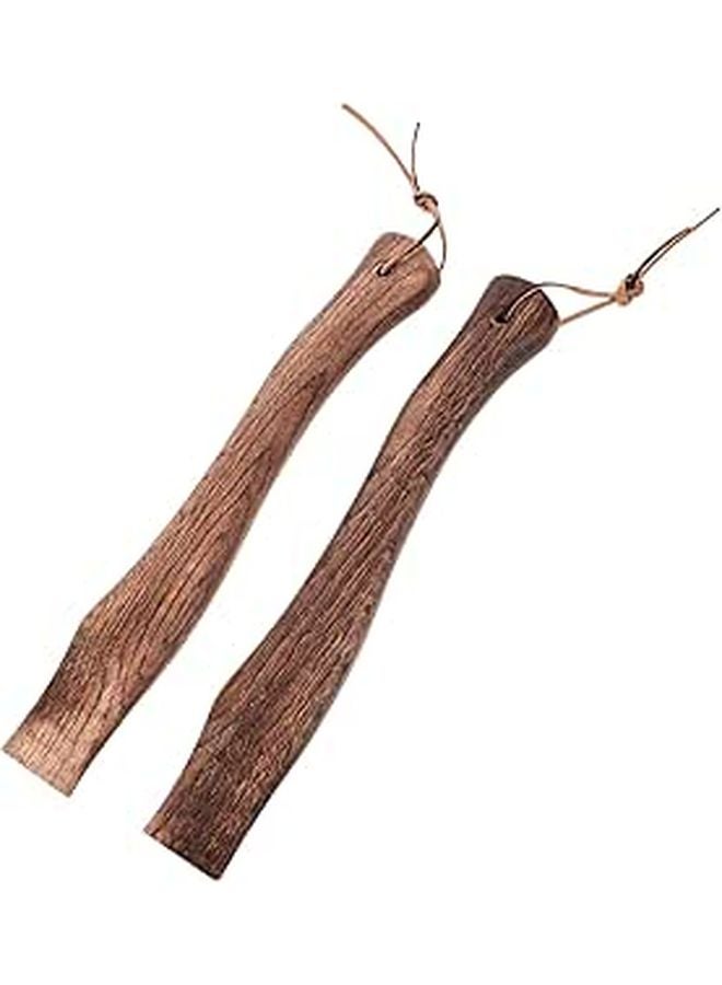 Wooden Hatchet Handle Replacement 33cm Ergonomic Curved Design with Hanging Cord - Image 1