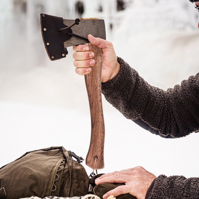 Wooden Hatchet Handle Replacement 33cm Ergonomic Curved Design with Hanging Cord - Image 5