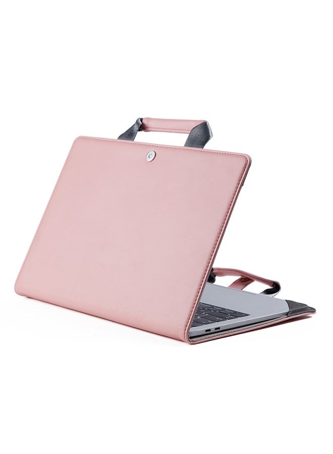Direct Supply Macbook Pro Laptop Case Protective Case Suitable For Apple Notebook Leather Computer Bag-Color:Pink-Applicable Model:13 Inch - Image 1