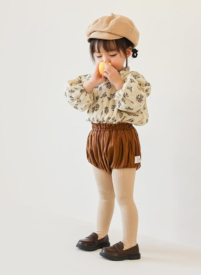 BINIDUCKLING Baby Girl Cable Tights 18-24 Months Beige - Image 4