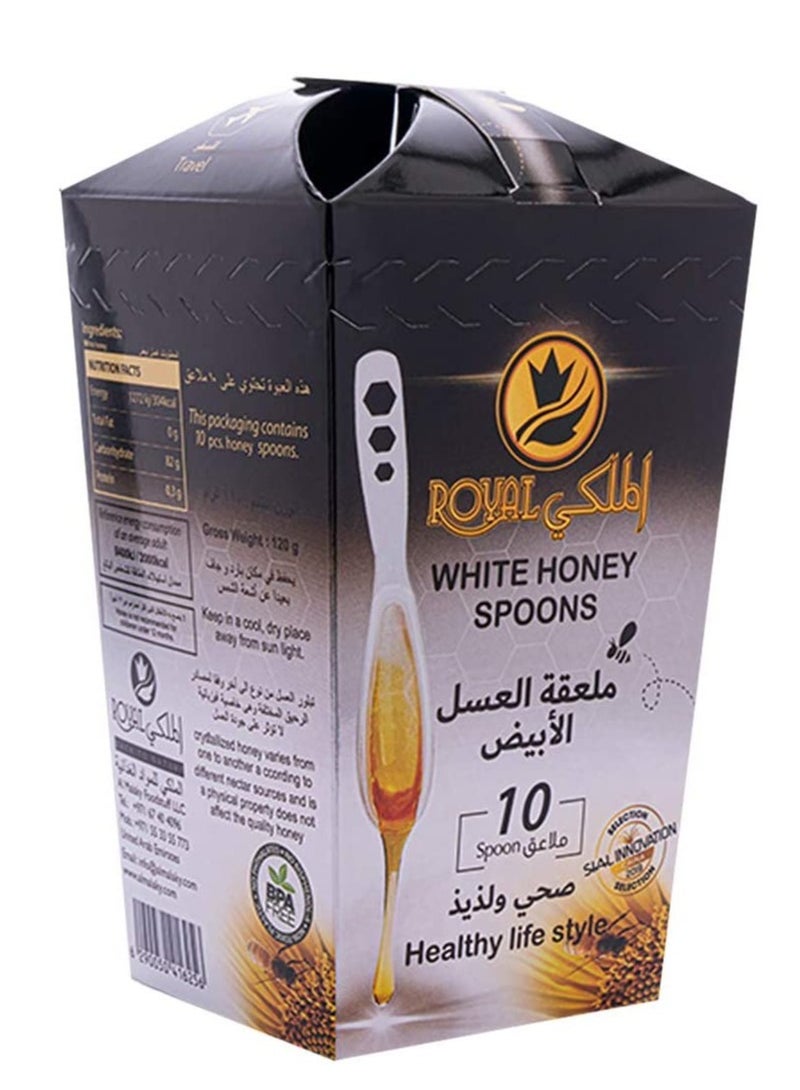 الملكي رويال ملعقة العسل الأبيض 10 قطع - Image 1
