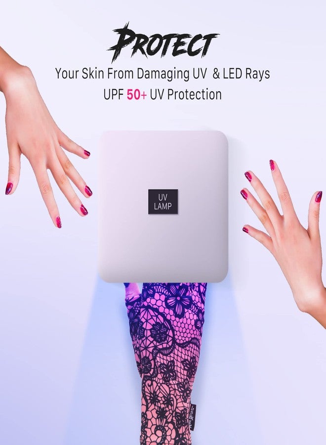 ManiGlovz - The Original UPF 50+ UV Light Protective Nail Gloves | Gel Manicure Gloves and Anti UV Fingerless Gloves for Women | Can be Used as Sun Protection Gloves for Driving | Peacock - Image 4
