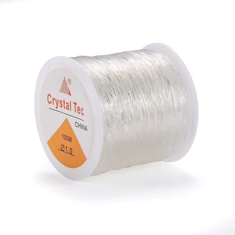 Generic Crystal Stretch Fishing Line Transparent White Stretch Line Jewelry Buddha Bead Line diy Jewelry Jewelry Beaded Bracelet Material 1.0mm thick 