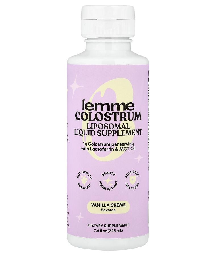Lemme Colostrum Liposomal Liquid Supplement Vanilla Creme 7.6 fl oz (225 ml)