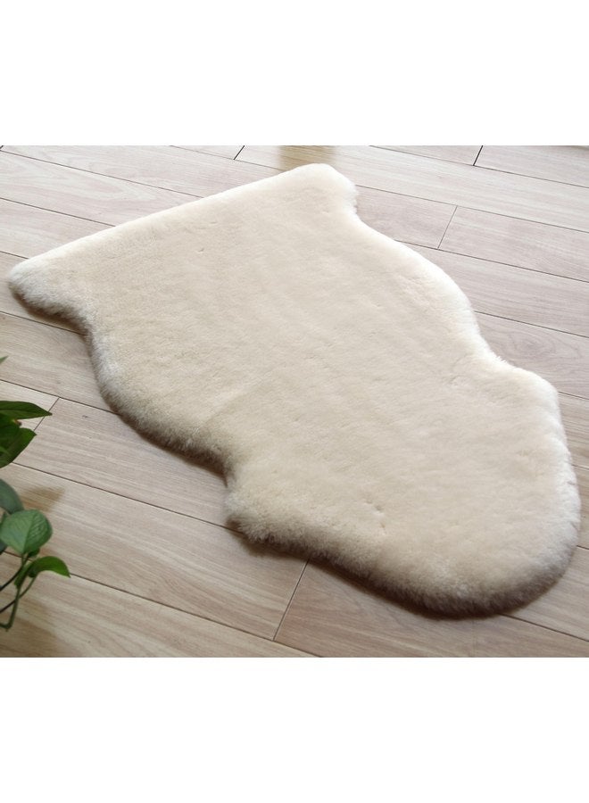 WaySoft Baby Sheepskin Rug, Oeko-TEX Certified, Safe & Natural Nursery Rug, 100% Genuine New Zealand Soft Fur Rug Baby Carpet - Image 3