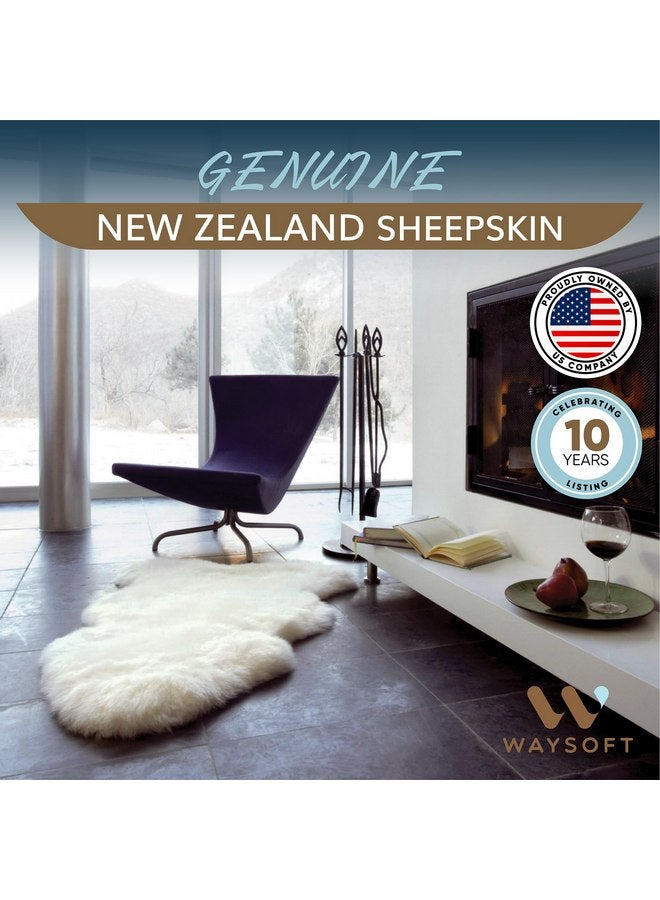 WaySoft Baby Sheepskin Rug, Oeko-TEX Certified, Safe & Natural Nursery Rug, 100% Genuine New Zealand Soft Fur Rug Baby Carpet - Image 5