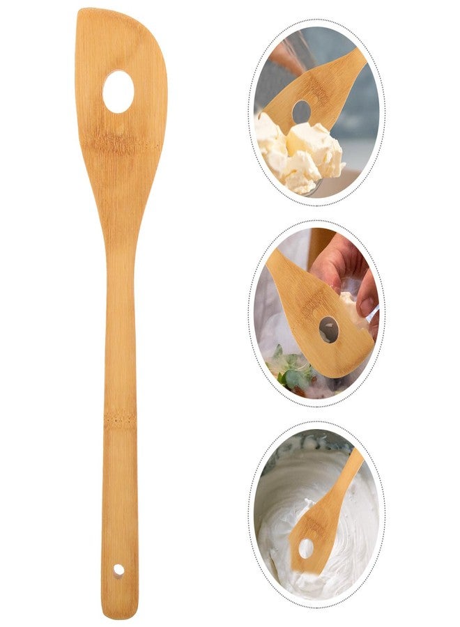 Hoement Maple Wooden Mixing Spoon with Hole Small Lightweight Egg Stirring Rod Cooking Utensil for Home Kitchen and Hotel Use - Image 3