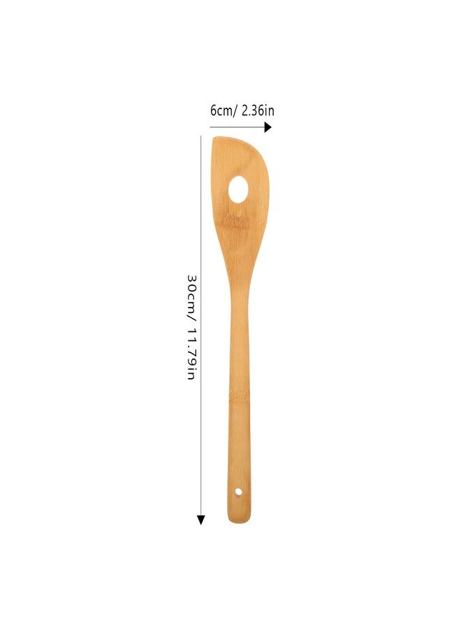 Hoement Maple Wooden Mixing Spoon with Hole Small Lightweight Egg Stirring Rod Cooking Utensil for Home Kitchen and Hotel Use - Image 2
