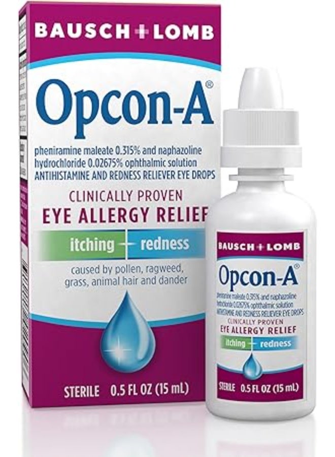 Bausch + Lomb Bausch And Lomb Opcon-A Eye Drops For Itching And Redness, 0.5 oz (Pack of 1) - Image 1