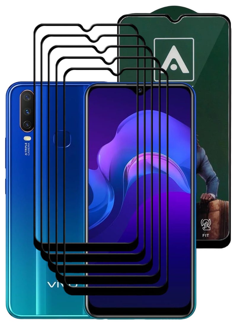 ACLIX 5 Pieces Antistatic ESD Dustproof Premium Quality High Definition Tempered Glass Screen Protector Designed For vivo Y12 - Image 1