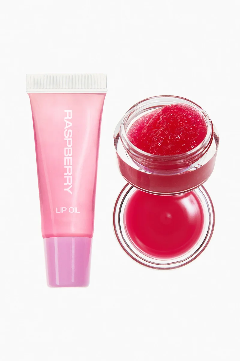 اتش اند ام طقم العناية بالشفاه