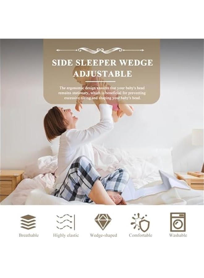 MIXDE Baby Shaping Pillow, Infant Side Sleeping Double Wedge Pillow, Easy to Clean Removable Triangle Support Toddler Body Pillow, Anti-Rolling Infant Side Sleeping Wedge Pillow for Boys and Girls - Image 2