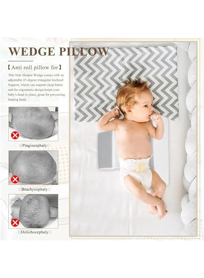 MIXDE Baby Shaping Pillow, Infant Side Sleeping Double Wedge Pillow, Easy to Clean Removable Triangle Support Toddler Body Pillow, Anti-Rolling Infant Side Sleeping Wedge Pillow for Boys and Girls - Image 3