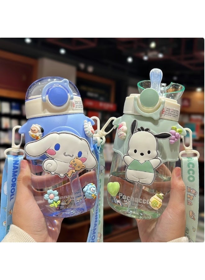 Sanrio Sanrio Cinnamoroll Water Bottle with Strap 650ml Cute and Portable Drinkware For Kids  - Image 3