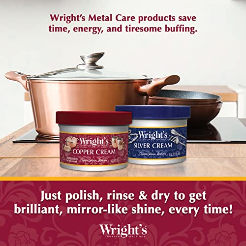 Wright's Silver and Copper Cleaner and Polish - 8 Ounce Each - Premium Metal Polish Silver Copper Brass Chrome and More - Image 5
