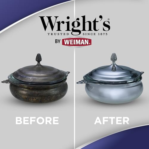 Wright's Silver and Copper Cleaner and Polish - 8 Ounce Each - Premium Metal Polish Silver Copper Brass Chrome and More - Image 4