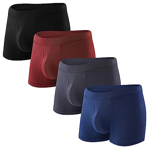 BAMBOO COOL Mens Underwear Trunks for Man Soft Waistband Open-fly Support Briefs(3 or 4 pack) - Image 1