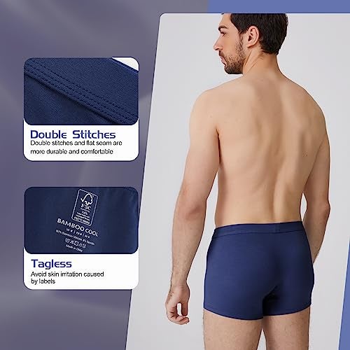 BAMBOO COOL Mens Underwear Trunks for Man Soft Waistband Open-fly Support Briefs(3 or 4 pack) - Image 4