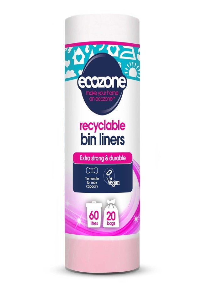 Ecozone’s 100% Biodegradable Bin Liners | 60Litres, 20 Bags - Image 1