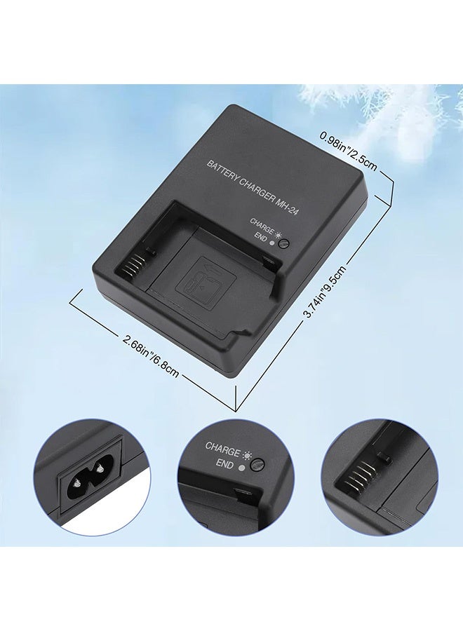 Gecomo Camera Battery Charger, MH-24 Charger Compatible with Nikon P7100 P7000 D5100 D5200 D5300 D5500 D5600 Df D3100 D3200 D3300 Camera(Black) - Image 2