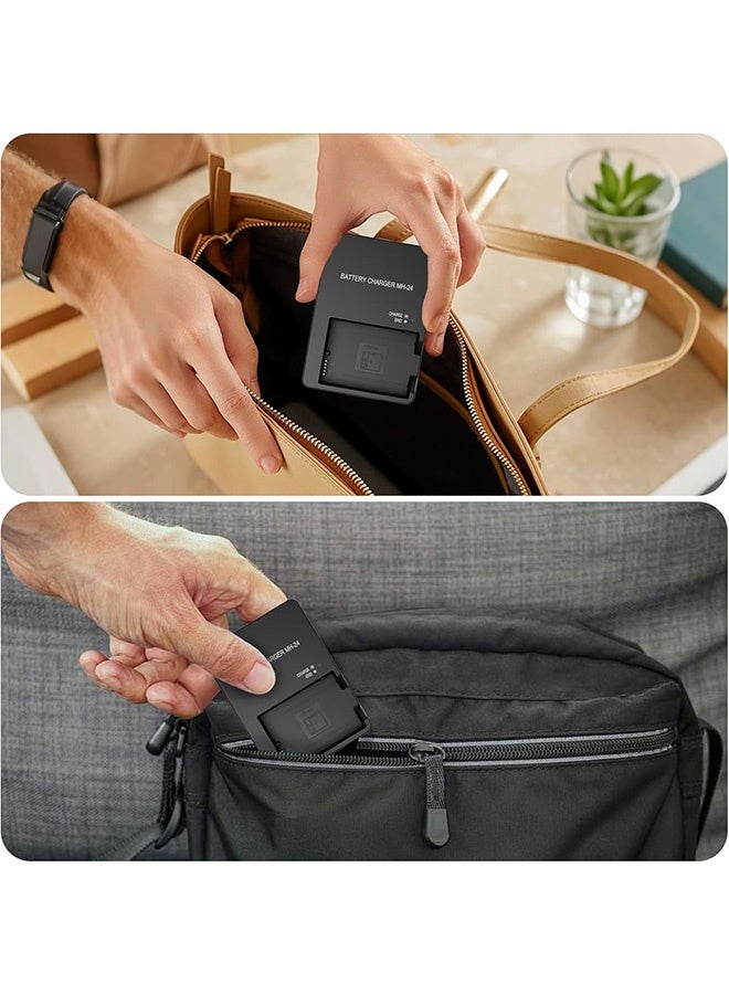 Gecomo Camera Battery Charger, MH-24 Charger Compatible with Nikon P7100 P7000 D5100 D5200 D5300 D5500 D5600 Df D3100 D3200 D3300 Camera(Black) - Image 5