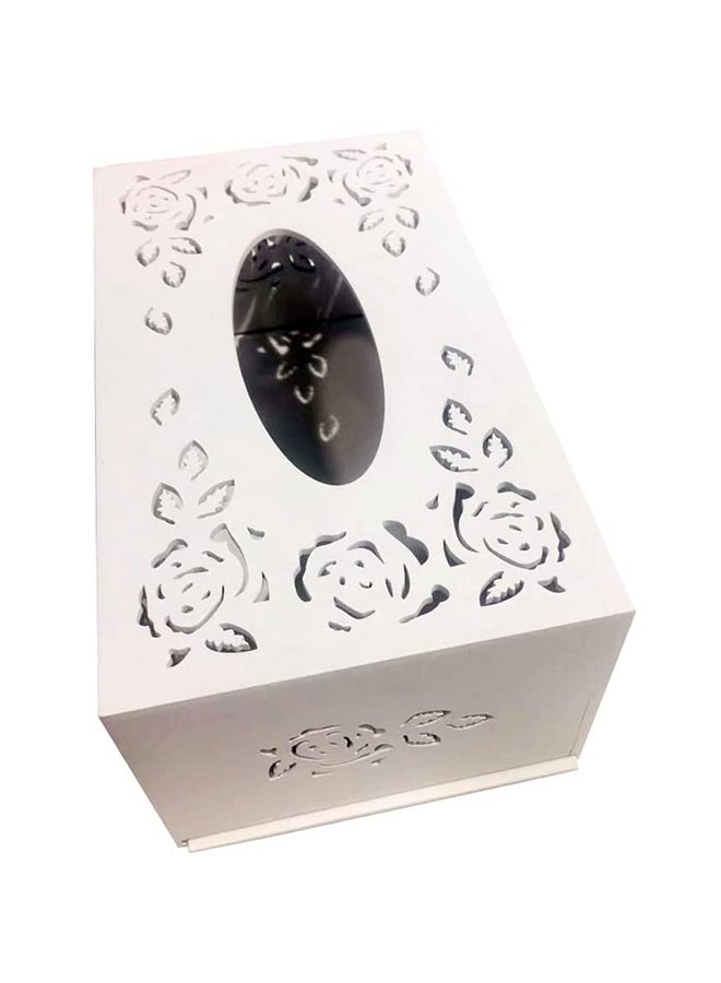 Hometaste Tissue Case Napkin Holder Wooden Tissue Box Decoration Bathroom Tissue Box Decorative Tissue Box Dispenser Napkin Case Cover Paper Box White Tissue Box Modern White Tissue Case (Style_4)