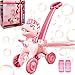 IGINOA Pink Bubble Machine Blower Maker Lawn Mower Walking Toy Christmas Basket Stuffers Outdoor Summer Girls Kids Toddler 1st Birthday Best Gift for 1 2 3 Year Old Unique Cute Valentines Day Unicorn Gifts - Image 4