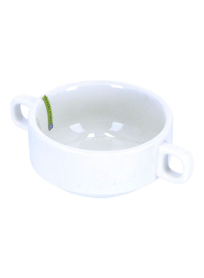 Royalford Porcelain Ware Magnesia Soup Bowl White 4.5inch - Image 3