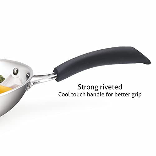 Alda Triply Bueno Stainless Steel Fry Pan 22cm (Induction & Gas Friendly) (22) - Image 5