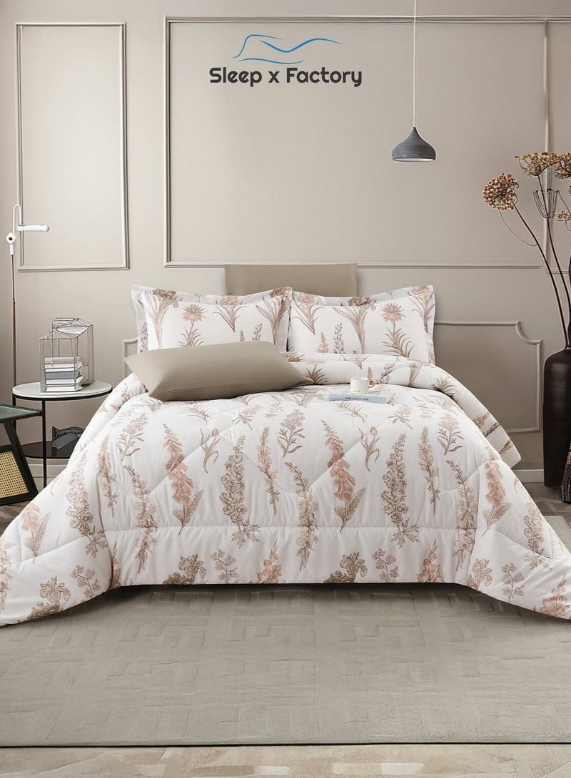 سليب × فاكتوري طقم لحاف رست دوز 6 قطع – قماش وحشوة بوليستر ناعمة – مقاس 260×240 سم – تصاميم متعددة - Image 3