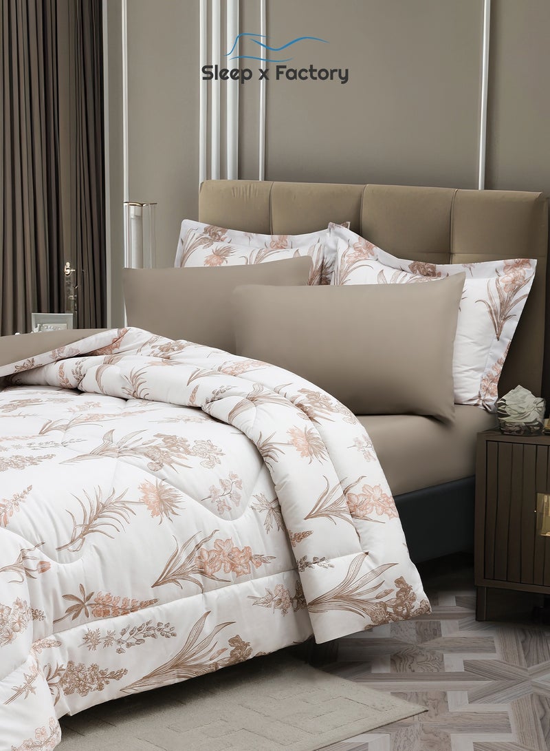 سليب × فاكتوري طقم لحاف رست دوز 6 قطع – قماش وحشوة بوليستر ناعمة – مقاس 260×240 سم – تصاميم متعددة - Image 4