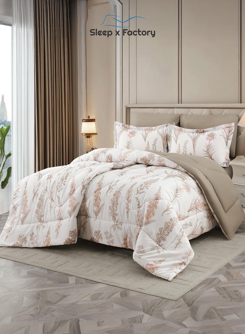 سليب × فاكتوري طقم لحاف رست دوز 6 قطع – قماش وحشوة بوليستر ناعمة – مقاس 260×240 سم – تصاميم متعددة - Image 2