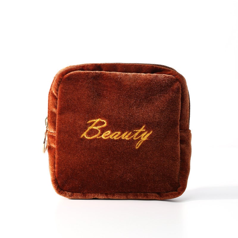 Carry-on Big Auntie Towel Storage Bag Portable Sanitary Cotton Storage Bag Sanitary Napkin Finishing Bag Travel Moon Bag for Women Burgundy