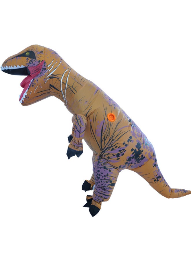 Loquat T-Rex Inflatable Suit Adult Costume Inflatable Suit Children Dinosaur Inflatable Cospiay Costume-Color:Brown Tyrannosaurus Rex-Specifications:Children's Model - Image 1