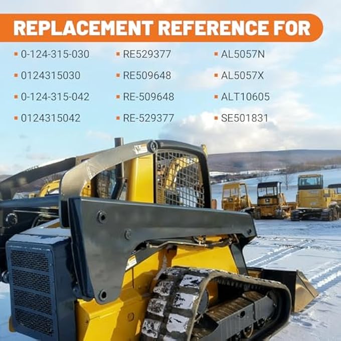 Dilomber RE529377 Tractor Alternator 12V/70A Fits for John Deere Loader Tractor Skid Steer Models 244J 304J 313 315 328 CT315 4120 5065M 6100D Replaces RE509648 0124315030 0124315042 SE501831 AL5057N - Image 3