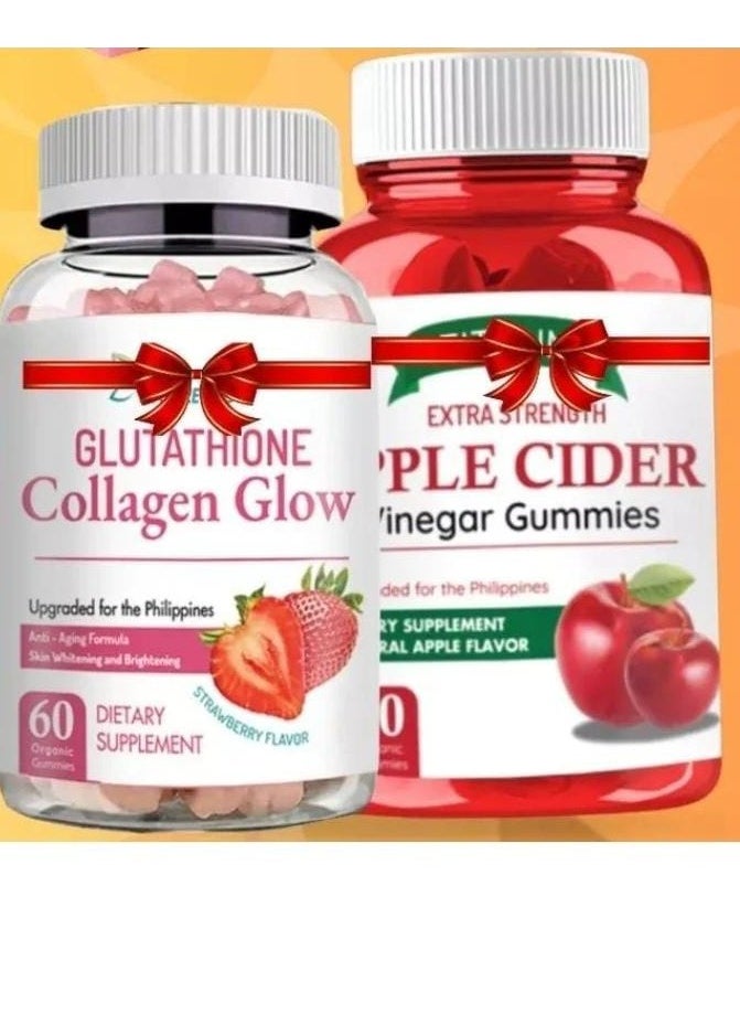 NATURE GLOW NATURE GLOW Glutathione Collagen Glow Apple Cider Vinegar Gummies Whitening Skin Weight Loss  - Image 2